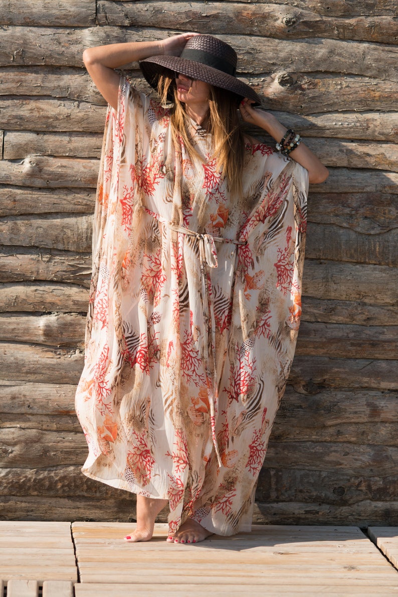 Zomer Maxi Jurk voor dames / Strand Pareo / Maxi Kaftan ...