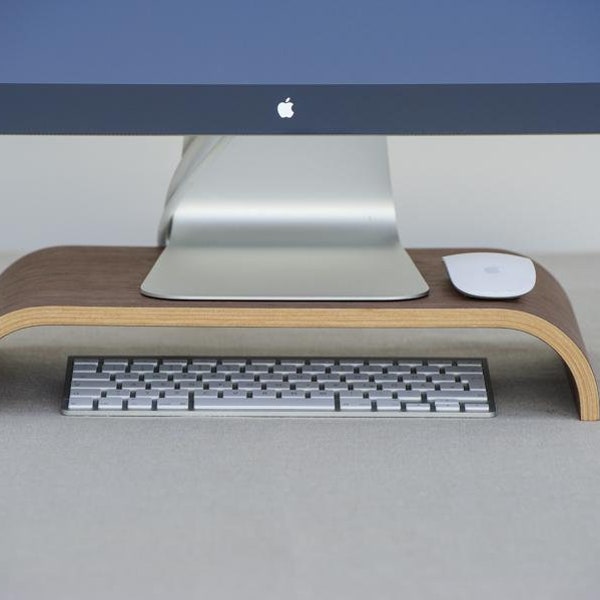 Monitorständer aus Holz, iMac Stand