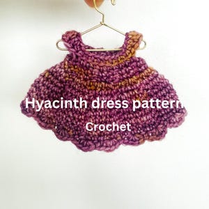 Crochet Pattern Hyacinth Summer dress Froggy | Fits 11-12 cm Frog | Fashion - Digital PDF Pattern