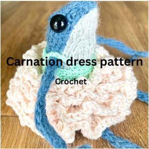 Crochet Pattern for Carnation Dress for Froggy | Fits 13-15 cm Frog | Digital PDF Pattern