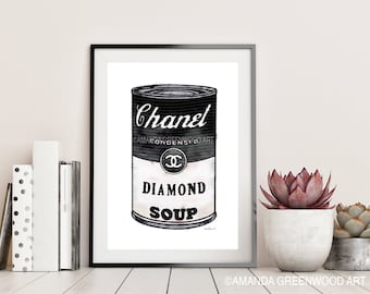 ArtN Wordz Andy Warhol Campbell Soup Original Dictionary Page Pop Art Wall Print