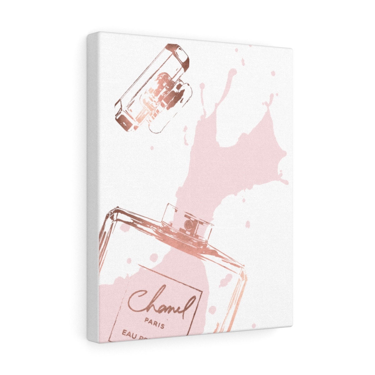 Canvas Perfume rose gold blush pink wall art Fashion | Etsy
