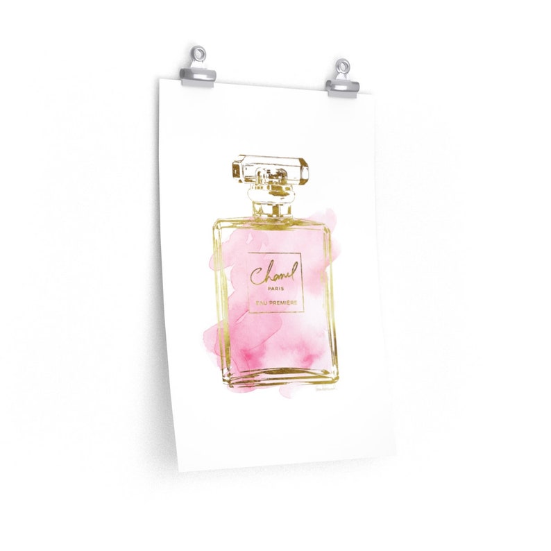 Pink Gold Perfume Bottle Fashion illustration sketch | Etsy
