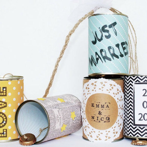 Wedding Cans Car Cans classic – boîtes de conserve recyclées personnalisées