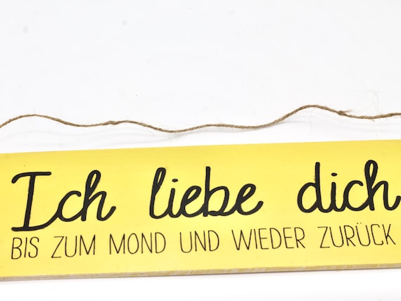 Liebe Dich Bis Zum Mond Und Zurück Ich liebe dich bis zum Mond und wieder zurück Holzschild in | Etsy