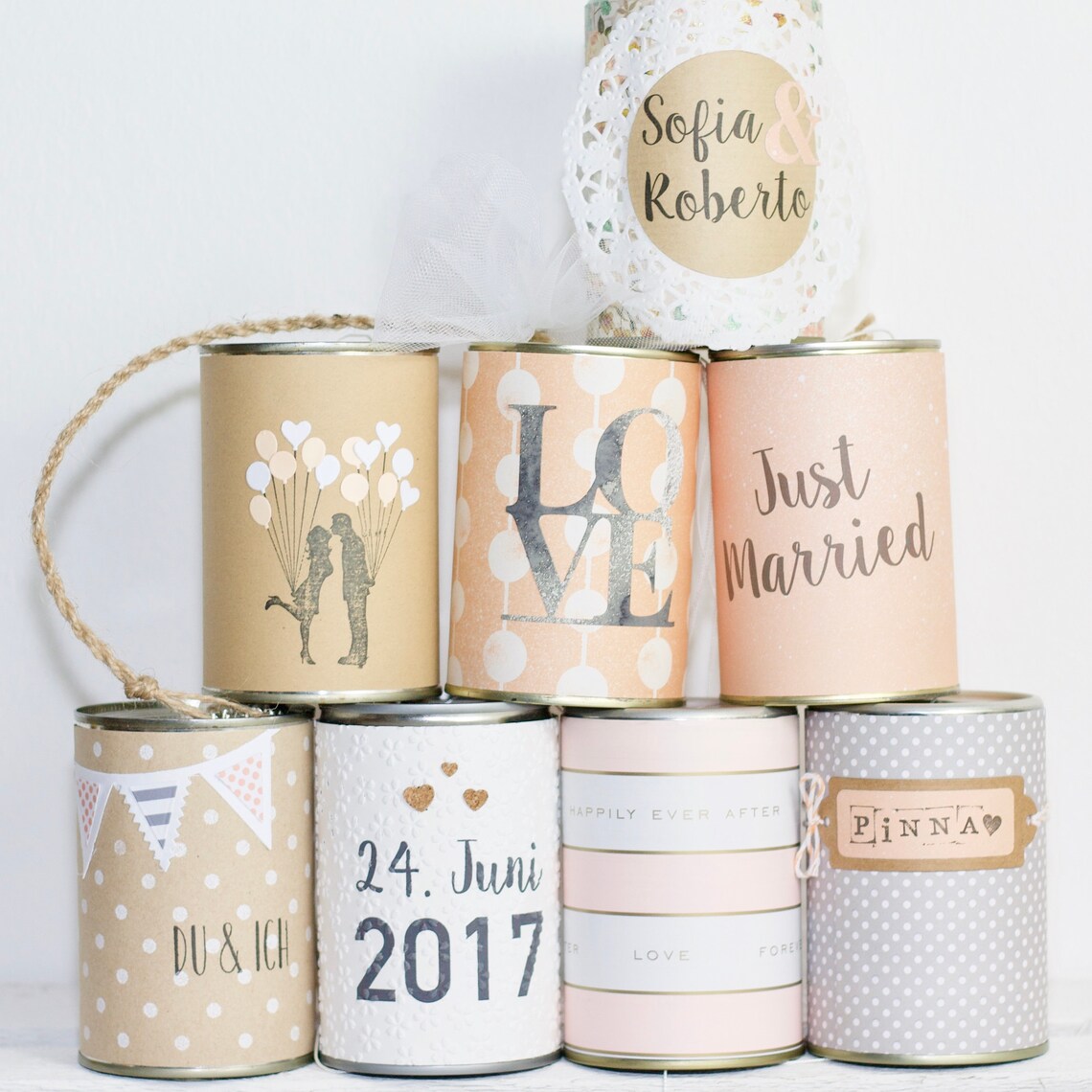 Wedding Cans Hochzeitsdosen zur Hochzeit individuell Etsy.de