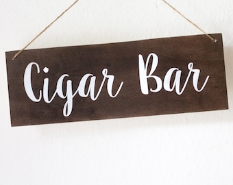 Cigar Bar Schild aus Holz in vielen Variationen wählbar