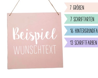 Personalisiertes Holzschild nach Wunsch