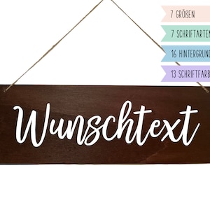Custom text sign personalized made of wood
