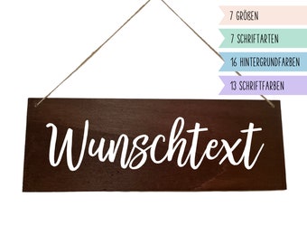 Wunschtext Schild personalisiert aus Holz