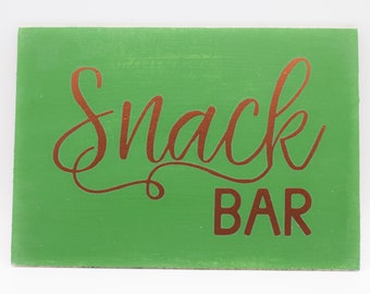 Snack Bar Signo de madera