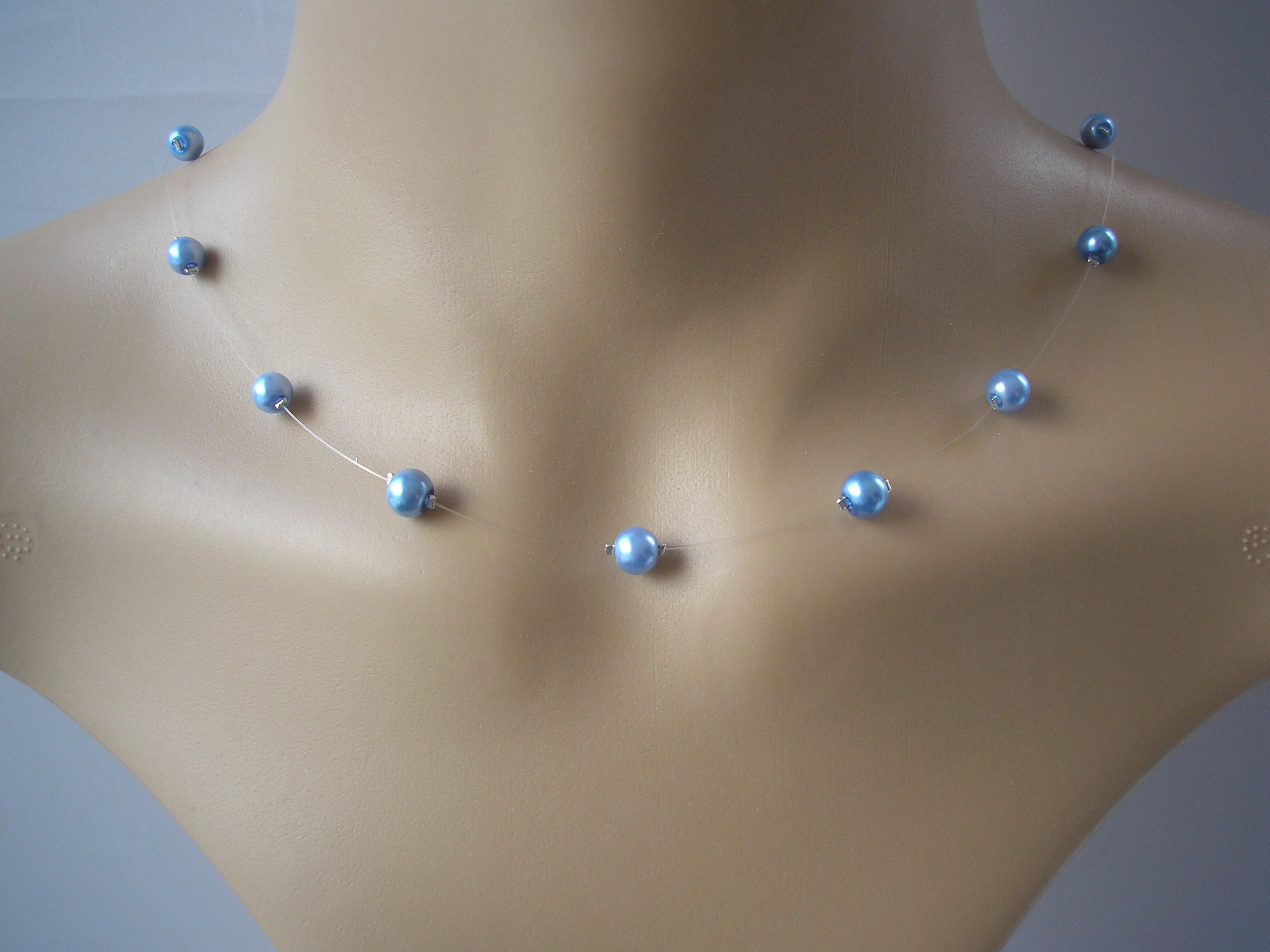 Dainty distraction blue necklace Clearance