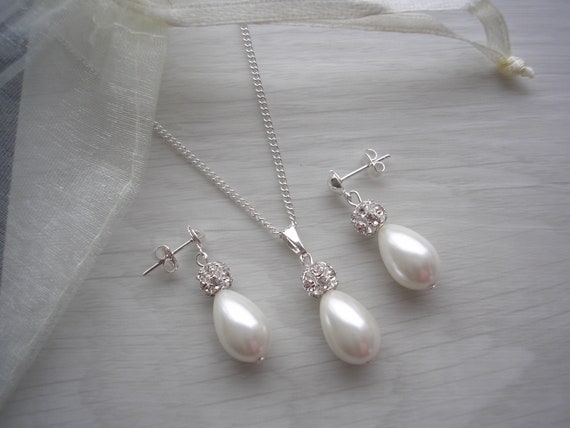 BRIDAL/WEDDING  Crystal/Diamonte Necklace Set *157*