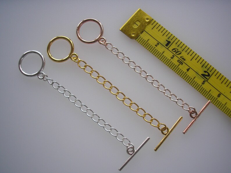 TBar Toggle Extension Chain to extend a Necklace Bracelet or Etsy