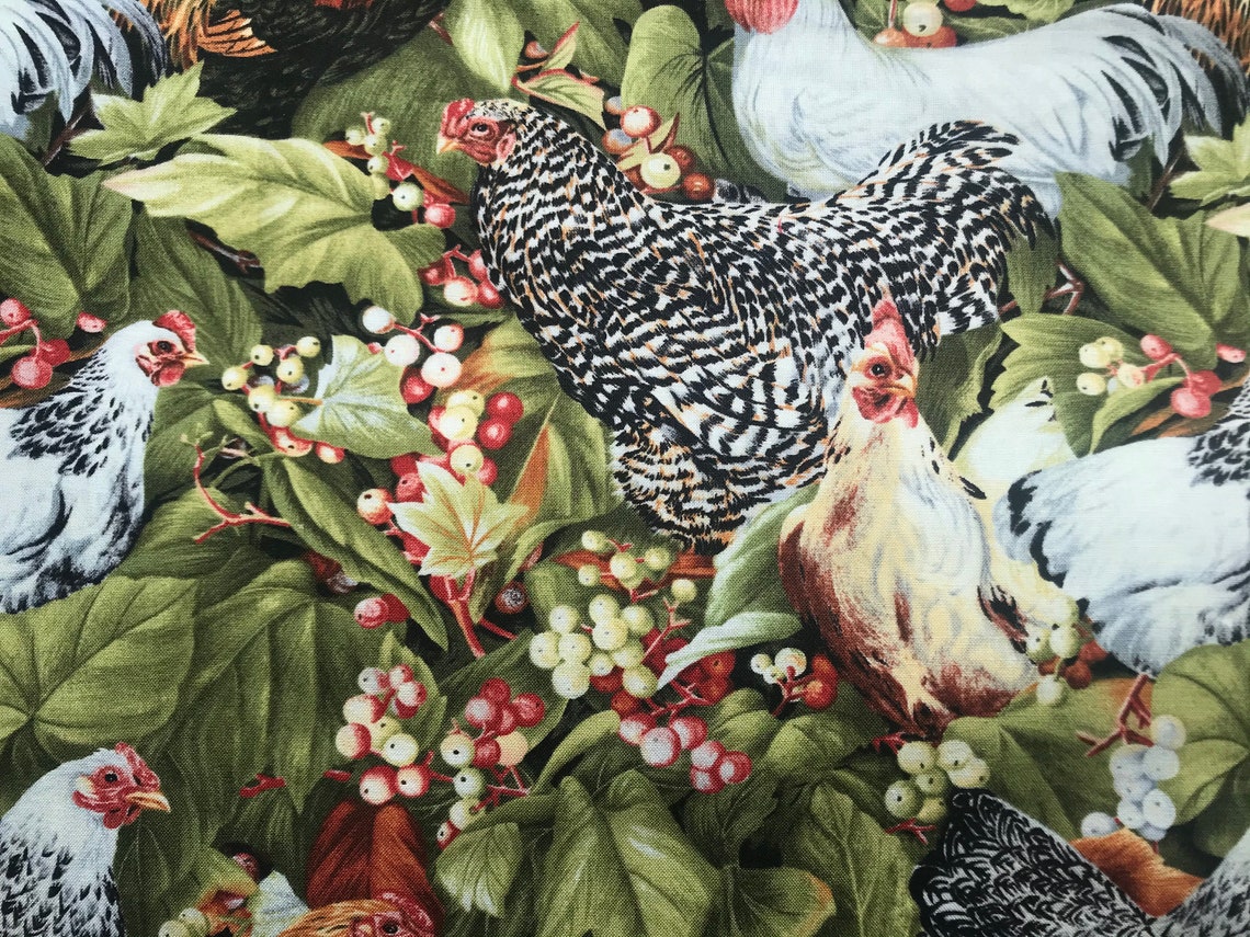 Rooster Chickens Placemats Reversible Etsy