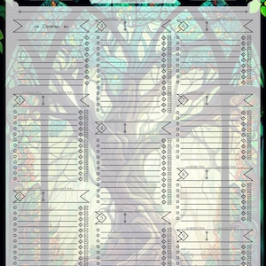Tree of Life Character Sheet Interactive PDF Printable for Your Dnd ...