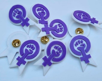 3d printed Feminist Pin