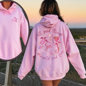 Ocean Inspired Hoodie Beachy Hoodie Sea Turtle Sweatshirt Mermaidcore Coconut Girl Wild And Free Beach Hoodie Granola Girl Ocean Sweatshirt