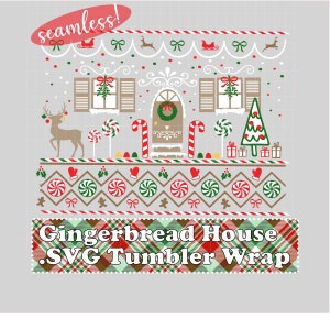 SVG/Waterslide/Sublimation Gingerbread House Winter Pattern Fair Isle Digital Download .svg