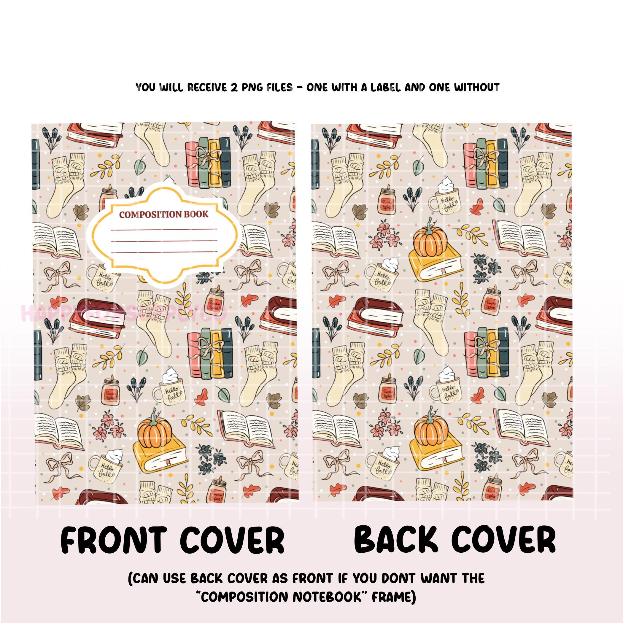 Printable Composition Notebook Cover PNG Back to School Personal ...