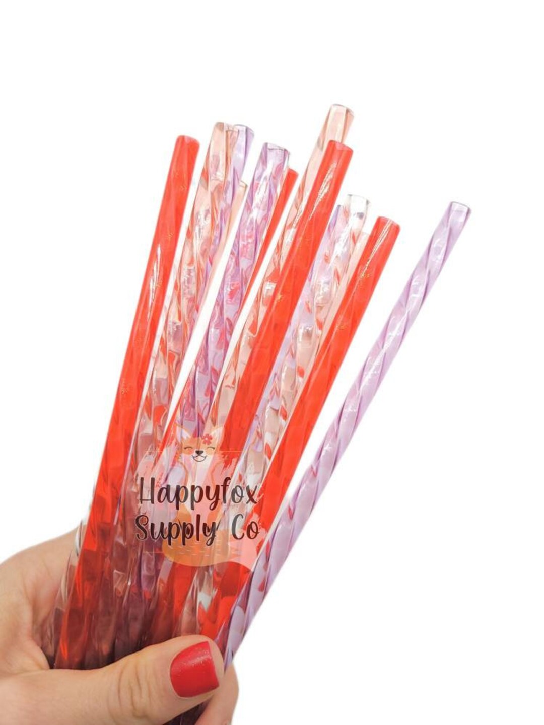 10 Spiral Straws Reusable Plastic Straws 530 Pack for Etsy