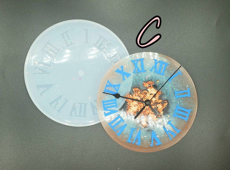 DIY Epoxy Resin Clock Kit With Silicone Mold and Clock Etsy