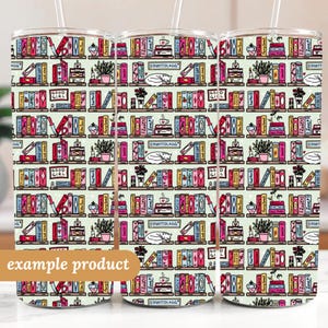 Smut Bookshelf Seamless Pattern 300 DPI PNG Download for Digital Papers Vinyl Fabric Surface Design Bookish Book Lovers Smut Png
