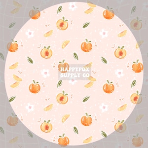Naadloze perzikpatroon 300 DPI. PNG Instant Download voor digitaal papier, vinyl, stof Surface Design lente zomer fruit png roze
