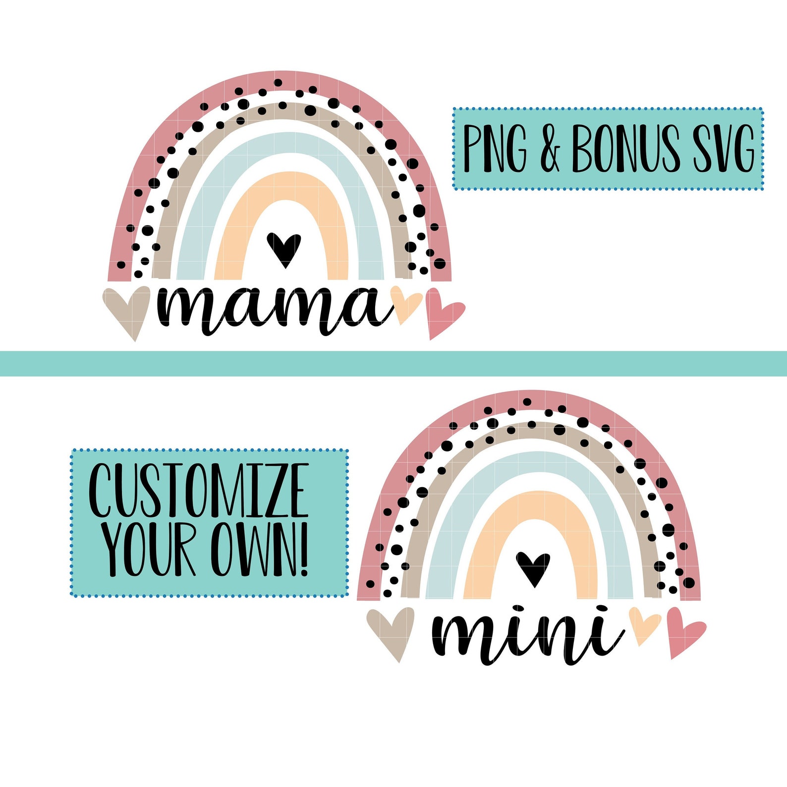 High Quality 20 Pack Rainbow Mama Rainbow Mini Digital Etsy