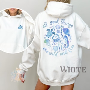 Ocean Inspired Hoodie Beachy Hoodie Sea Turtle Sweatshirt Mermaidcore Coconut Girl Wild And Free Beach Hoodie Granola Girl Ocean Sweatshirt