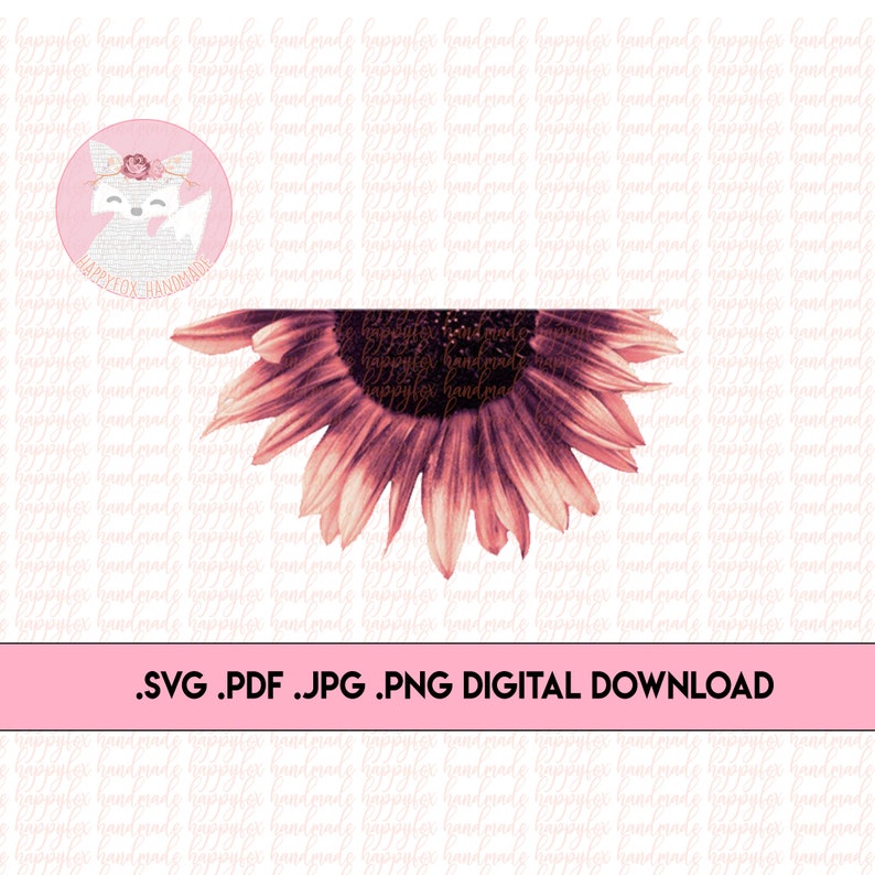 Download Printable Waterslide Rose Gold Sunflower Digital Download ...