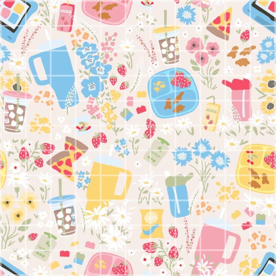 Mom Printed Pattern Mom Life Seamless Pattern Digital Paper, Mom Aesthetic Pattern ...