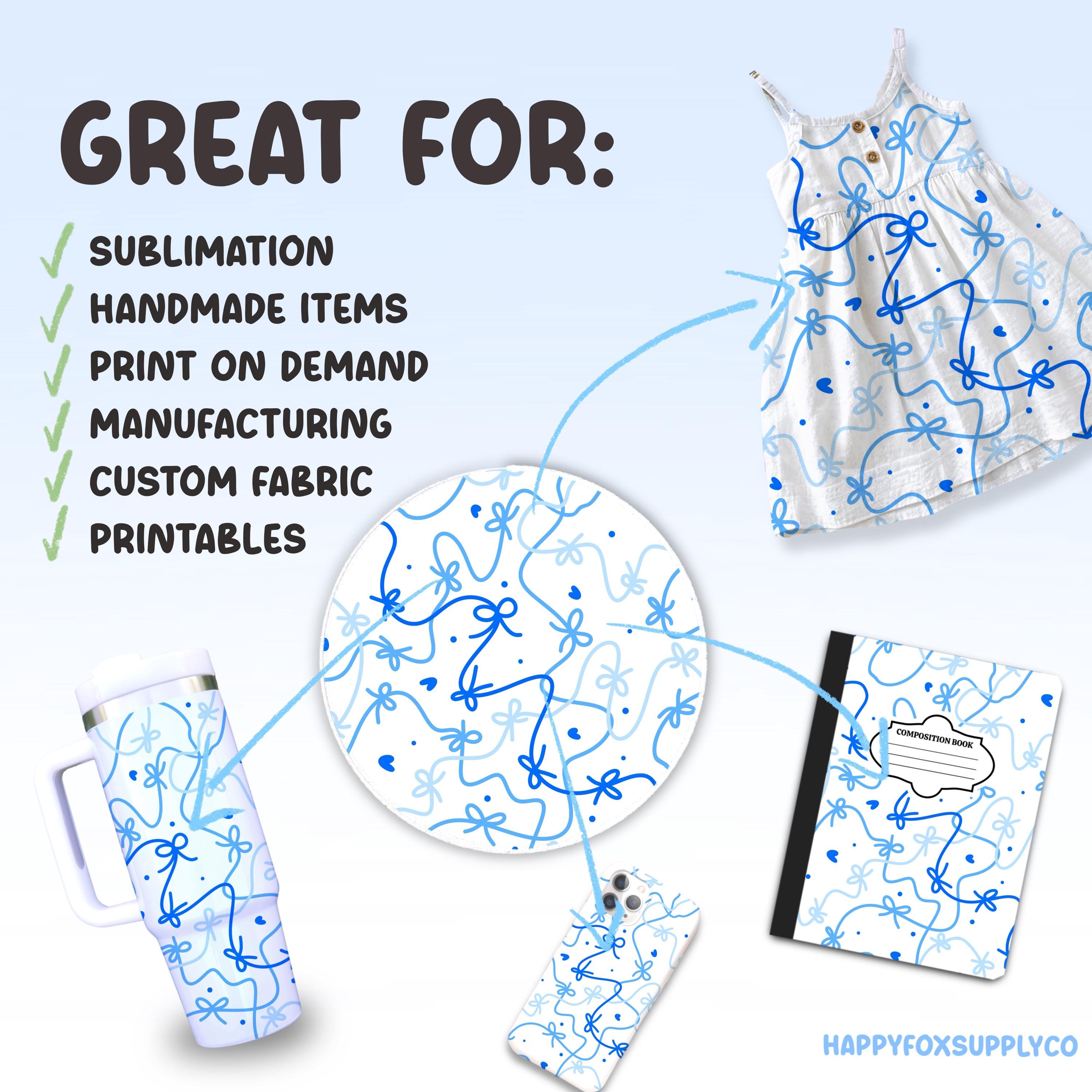 Blue Coquette Bow Seamless Pattern PNG Ribbon Dollette Balletcore ...