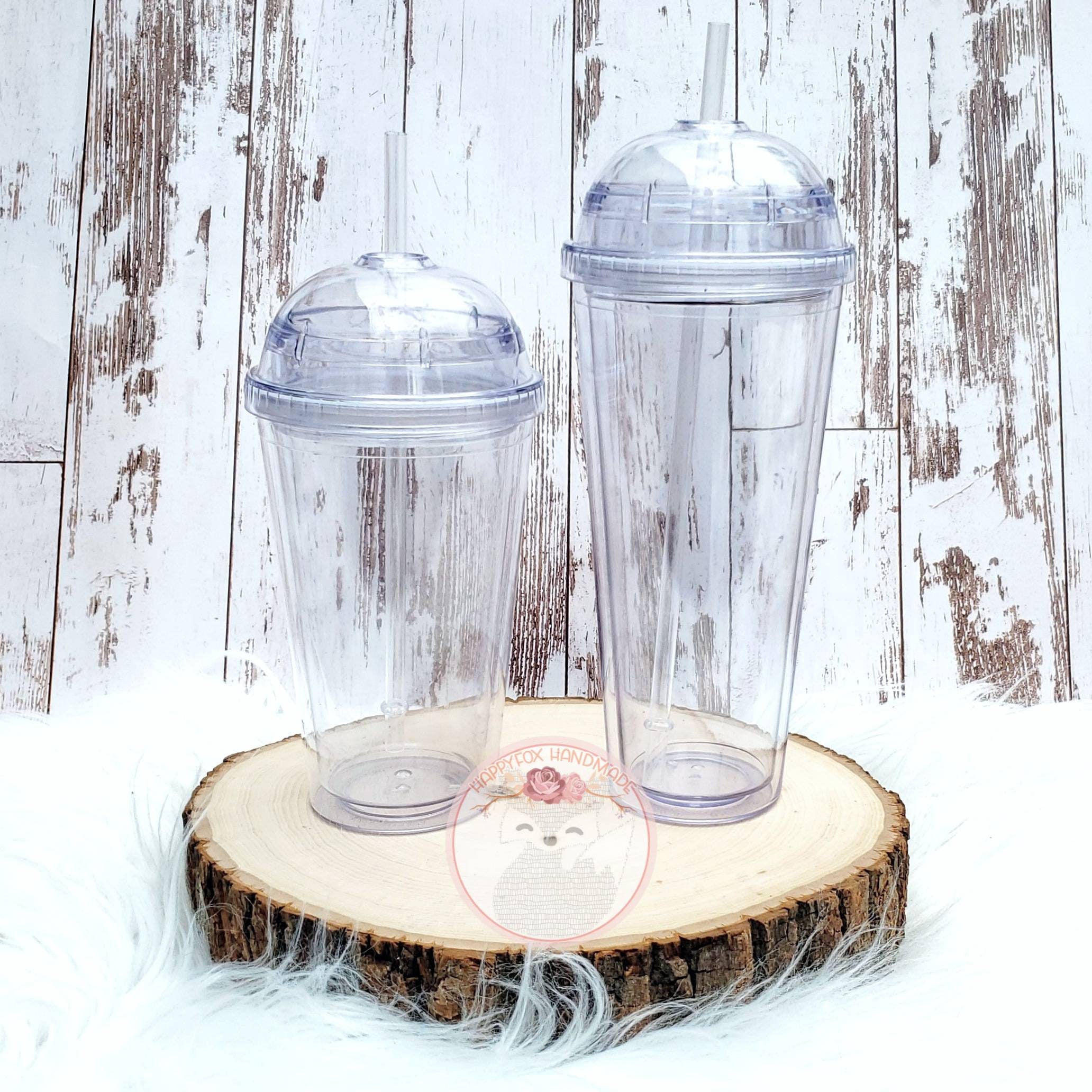 20oz Double Wall Acrylic Dome Lid Tumbler Etsy