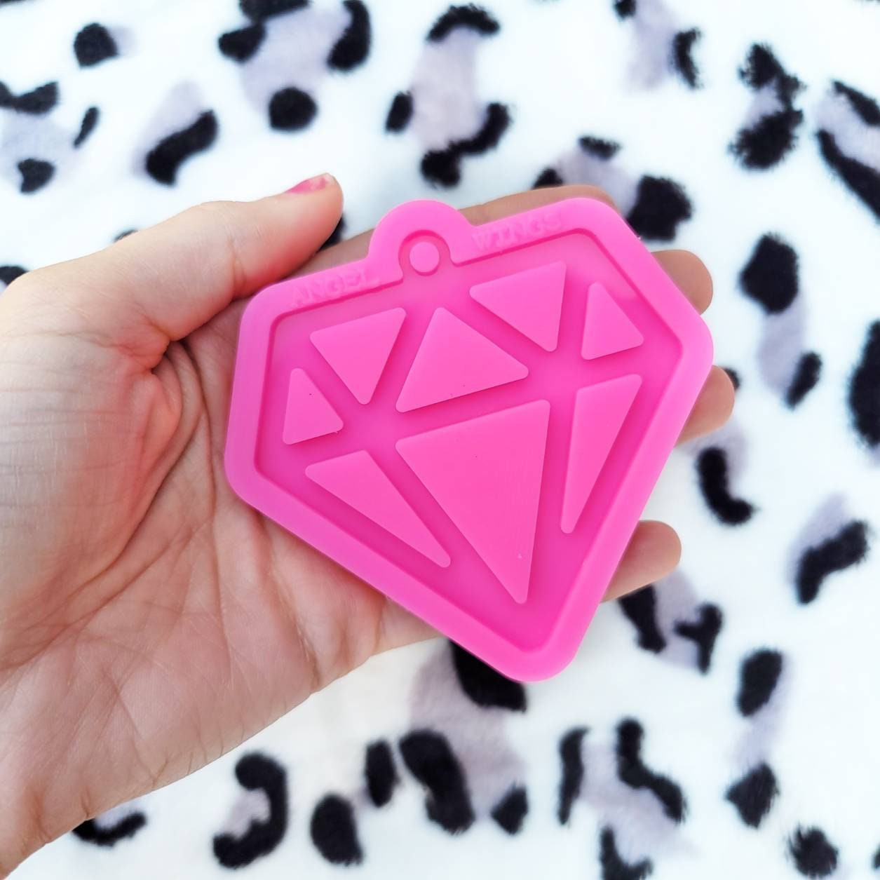 Silicone Mold Diamond Geometric Keychain for Resin Polymer Etsy