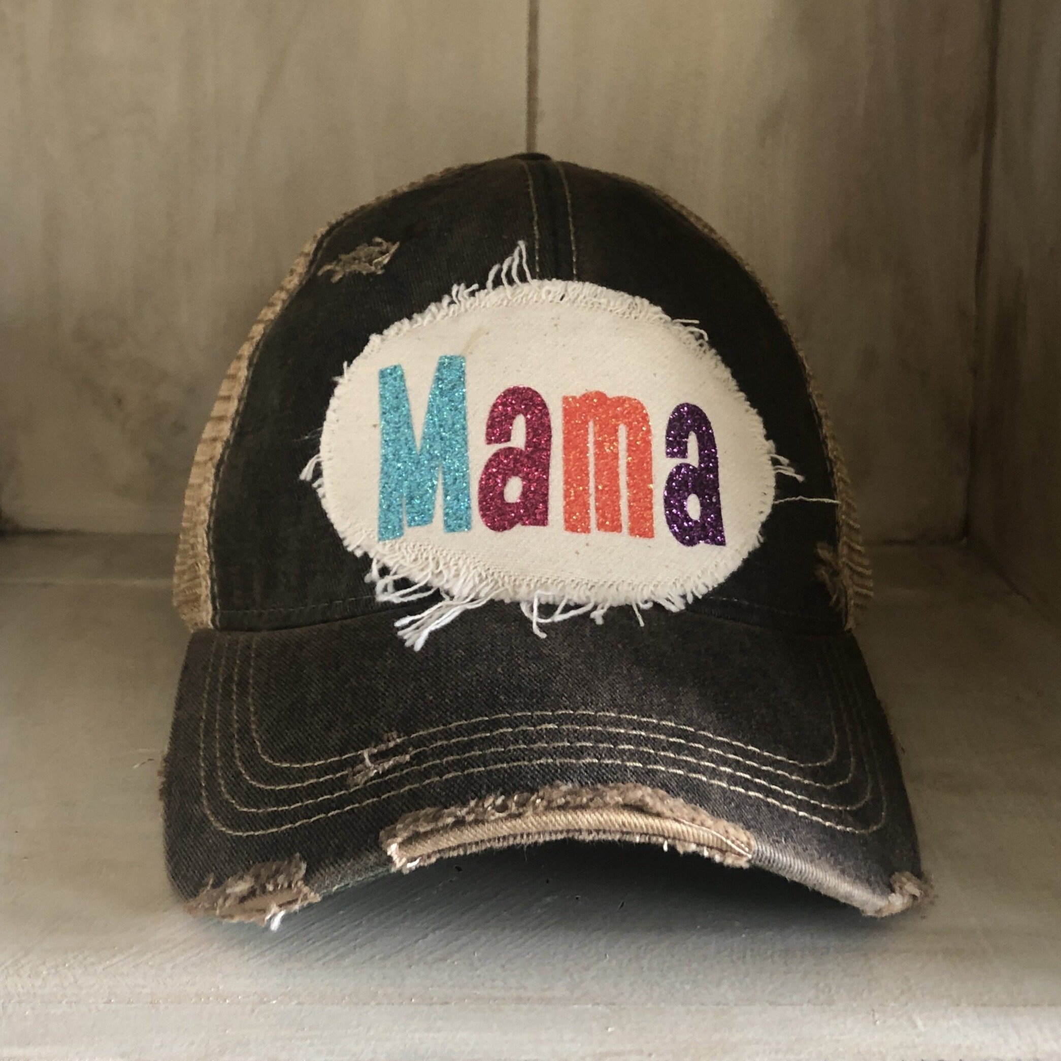 Mama Hat Mama Cap WomensHat Mom Baseball Cap Distressed Etsy