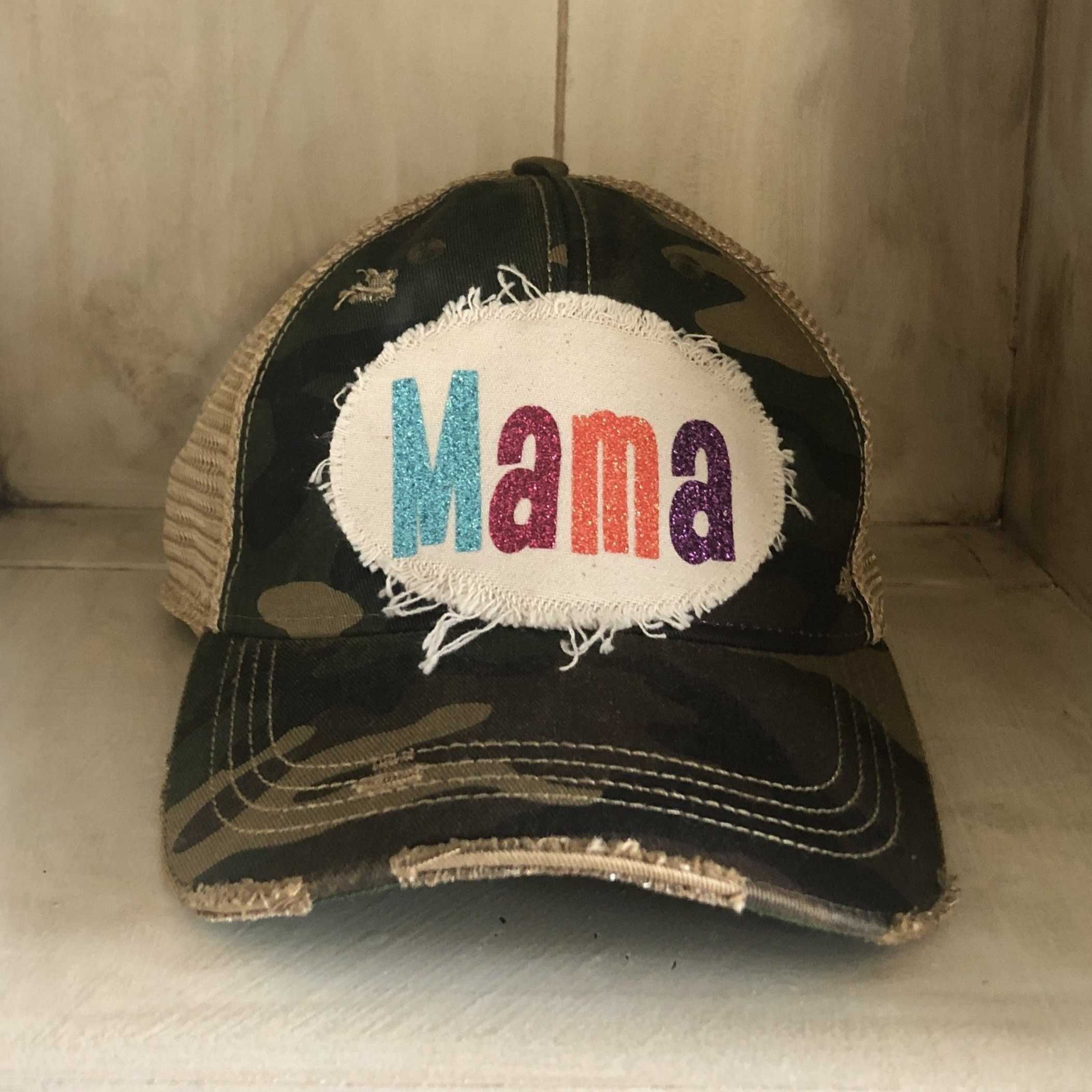 Mama Hat Mama Cap WomensHat Mom Baseball Cap Distressed Etsy