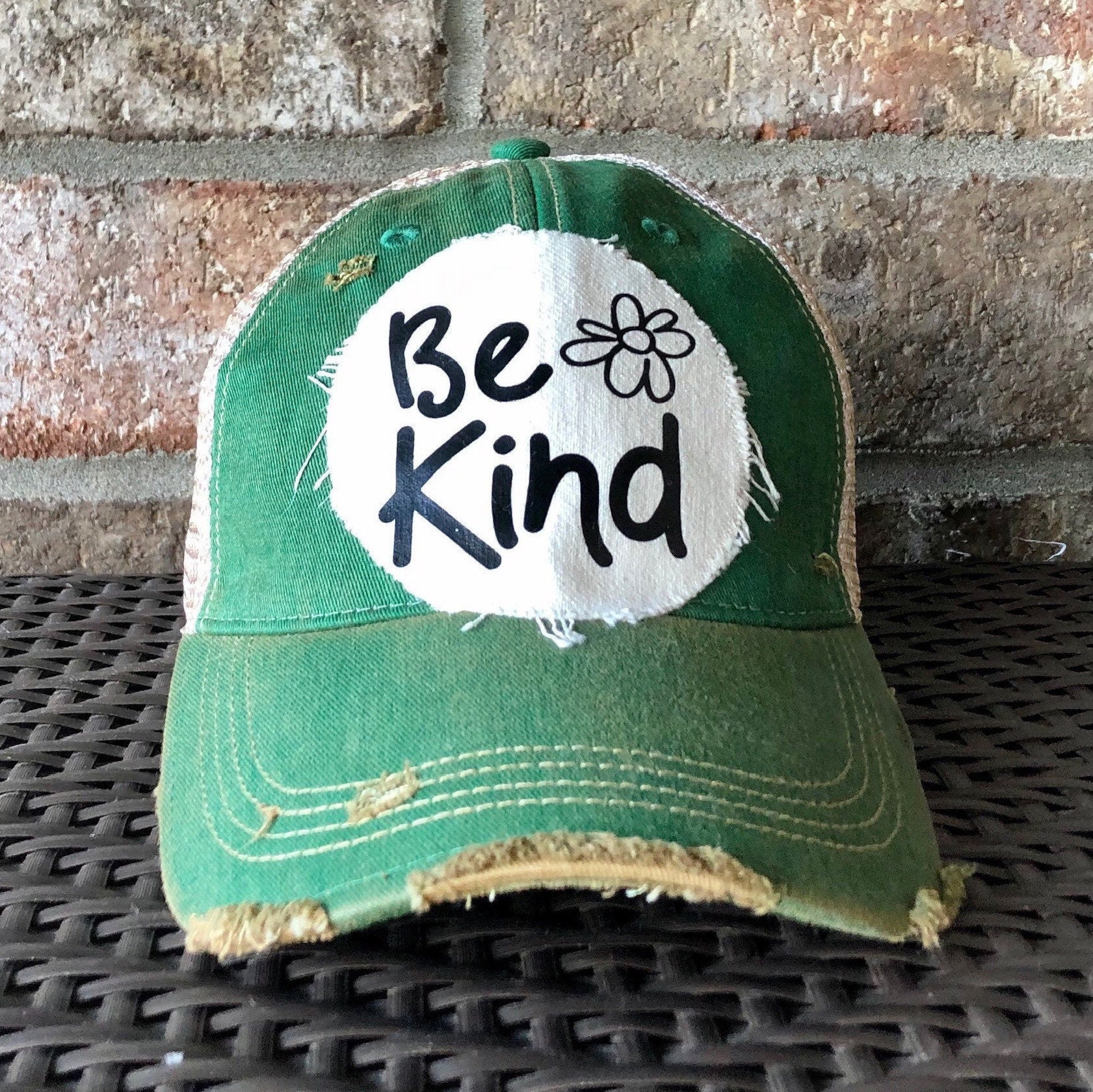 Be Kind Hat Kindness Hat Flower Hat Women's Etsy