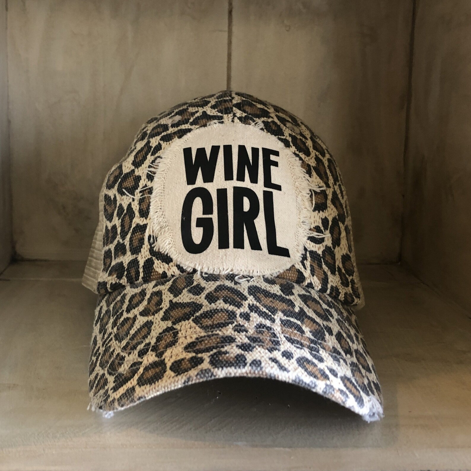 Wine Girl Hat Wine Hat Women's Baseball Cap Distressed Etsy