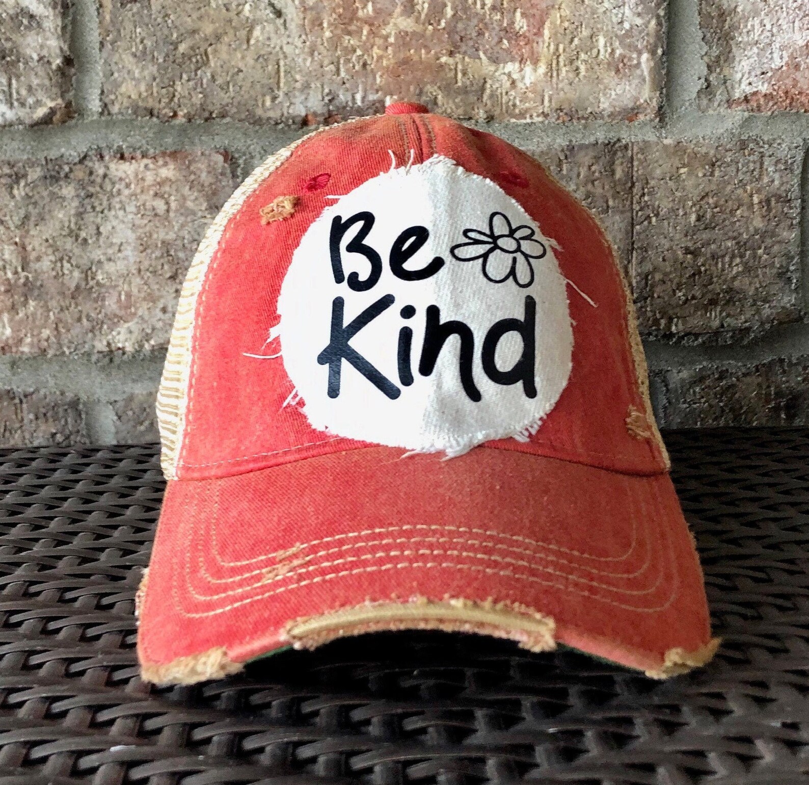 Be Kind Hat Kindness Hat Flower Hat Women's Etsy