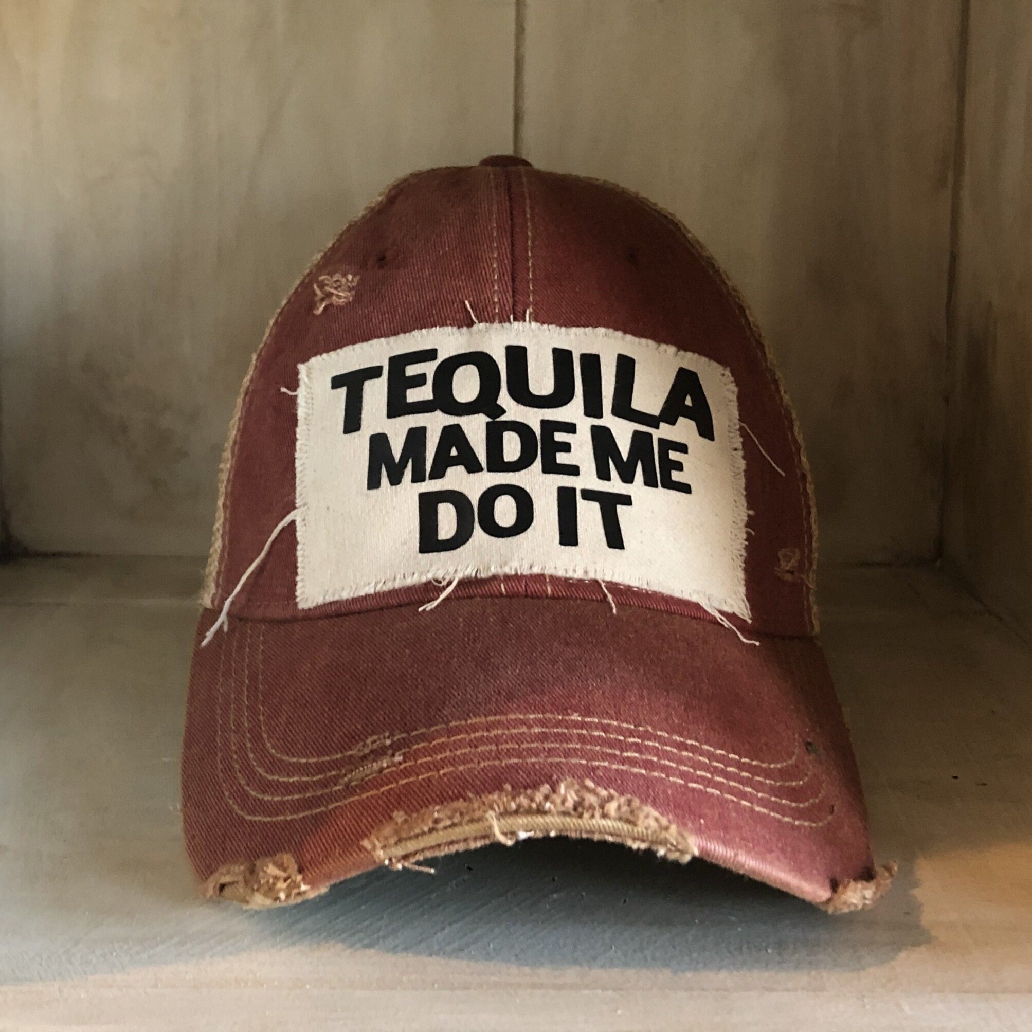 Tequila Hat Tequila Made Me Do It Hat Unisex Baseball Cap Etsy