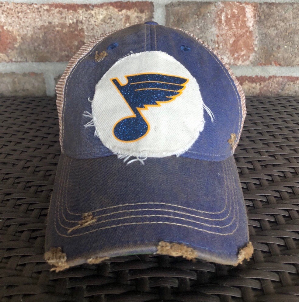 St. Louis Blues Mitchell & Ness Vintage Hat Trick Snapback Hat - Blue