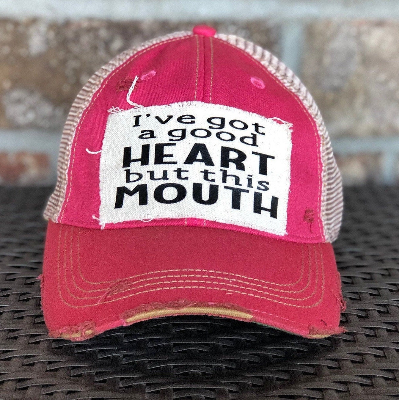 I've Got A Good Heart but this Mouth Hat Baseball Hat Etsy