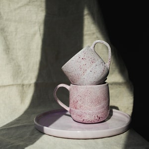 Custom Pottery Mug, Ceramic Cup, Pottery Coffee Cup, Ceramic Tea Mug, cup with handle, coffee lover gift 1 Year Anniversary Gift image 1