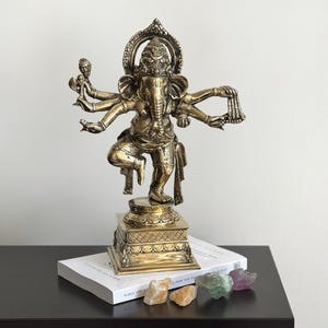 ガネーシャ像 2体　真鍮製 真鍮ガネーシャ像＜真鍮工芸品＜(有)アート・インターナショナル