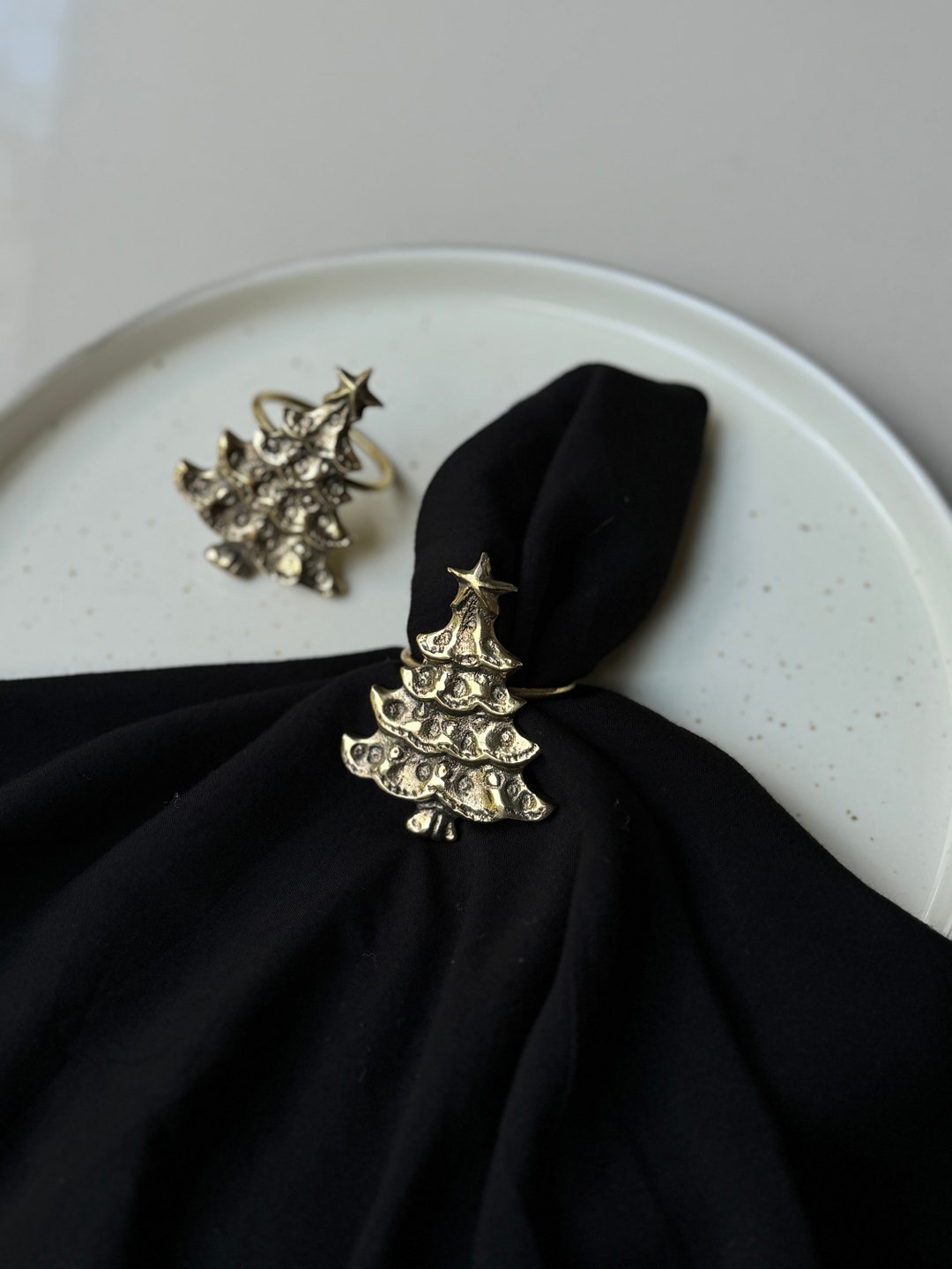 Christmas Tree Napkin Rings Winter Wedding Place Setting Decor Festive