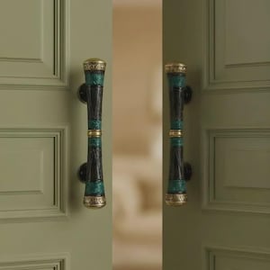 Vintage Decorative Door Handle Set Oriental Style Cabinet Pull Antique Brass Handle Luxury Furniture Hardware Decor for Entryway