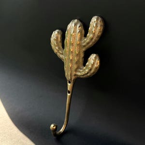 Wall Hook Cactus, Key Hook Coat Hooks Bag Hook Art Decor Hangers Cactus Shape, Modern Towel Hooks Bag Hooks Scarf Hooks Brass Wall Hook