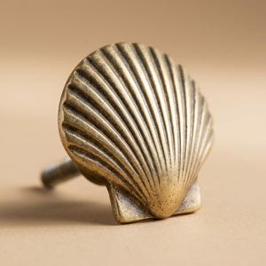 Messing Shell Ladeknop Dieren Kast Trek Grillige Home Decor Vintage Stijl Meubels Handvat voor Kwekerij Kinderkamer Kastknop