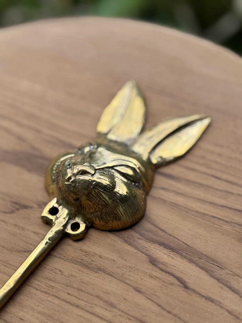 Brass Bunny Hook Rabbit Wall Hook Vintage Home Decor Easter Gift ...